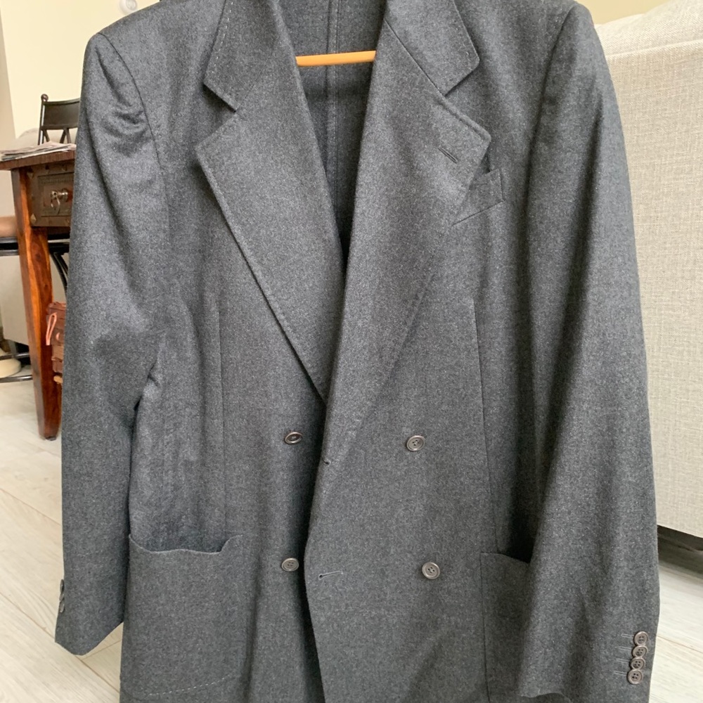 VINTAGE FENDI 100% CASHMERE men’s grey jacket MINT